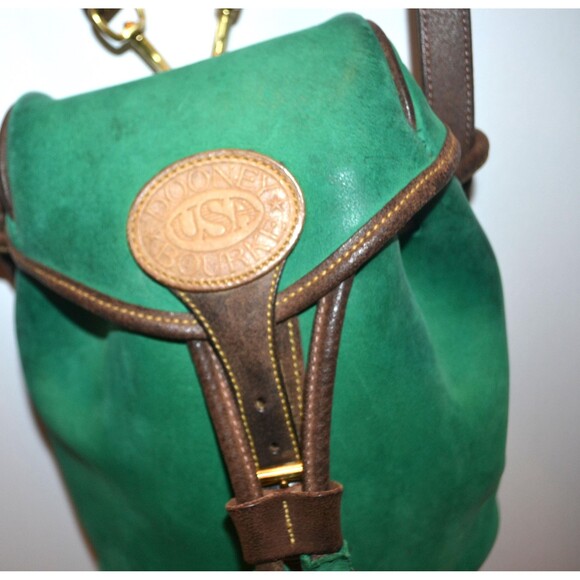 Dooney & Bourke Vintage USA Logo Kelly Green Backpack - Picture 5 of 7